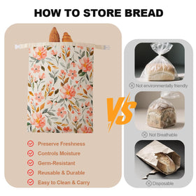 Augine beeswax bread bag is travel-friendly for picnics