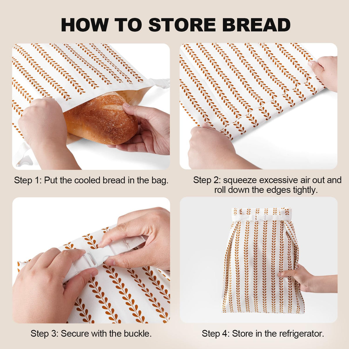 Augine beeswax bags ideal for fridge or freezer to extend life