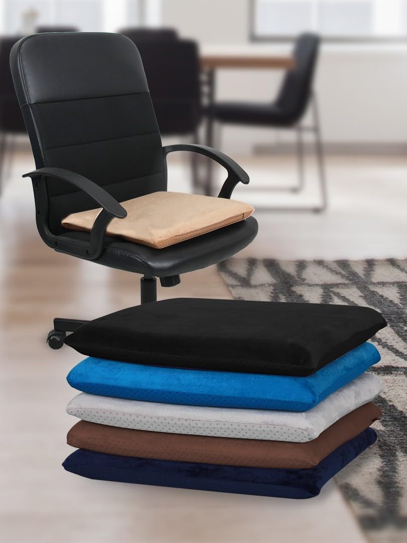 Augld high-density memory foam 2in cushion reduces pressure on hard chairs.