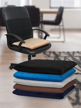Augld high-density memory foam 2in cushion reduces pressure on hard chairs.