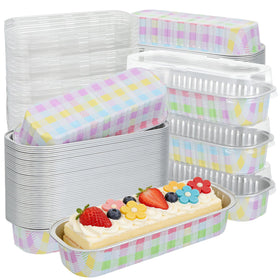 Augoog Easter mini loaf pans with lids for easy transport