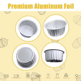 Augoog mini pie pans in silver ready for creme brulee or cheesecakes.