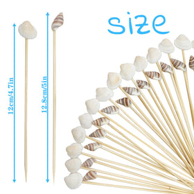 Augoog 4.7 inch seashell picks ideal for holding bites at parties