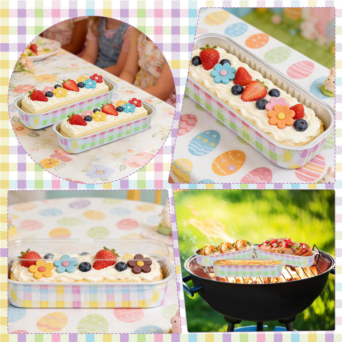 Augoog stackable disposable pans ideal for travel and storage