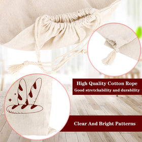 Augshy pattern-design linen bag closeup with decorative print
