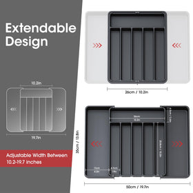 AUJEN Silverware Organizer large capacity helps tidy multiple utensil types.