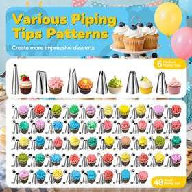 AUKOW interchangeable piping tips collection enables diverse patterns