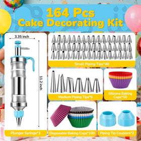 AUKOW stainless steel decorating tools offer durable, reusable piping options