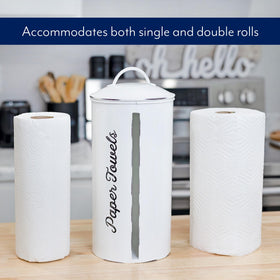 AuldHome Design industrial chic dispenser for easy one-handed towel dispensing