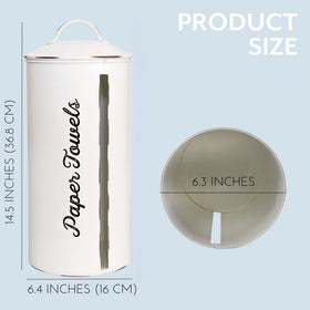 AuldHome Design white enamel kitchen accessory complements modern farmhouse decor