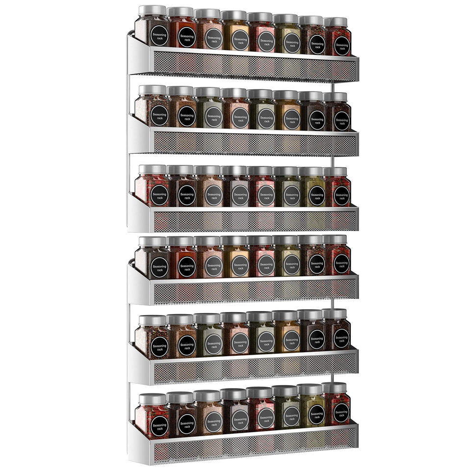 Auledio 2-pack spice rack 3-tier stand keeps spices organized and accessible.