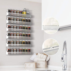Auledio cabinet spice and cosmetics rack declutters pantry and vanity spaces.