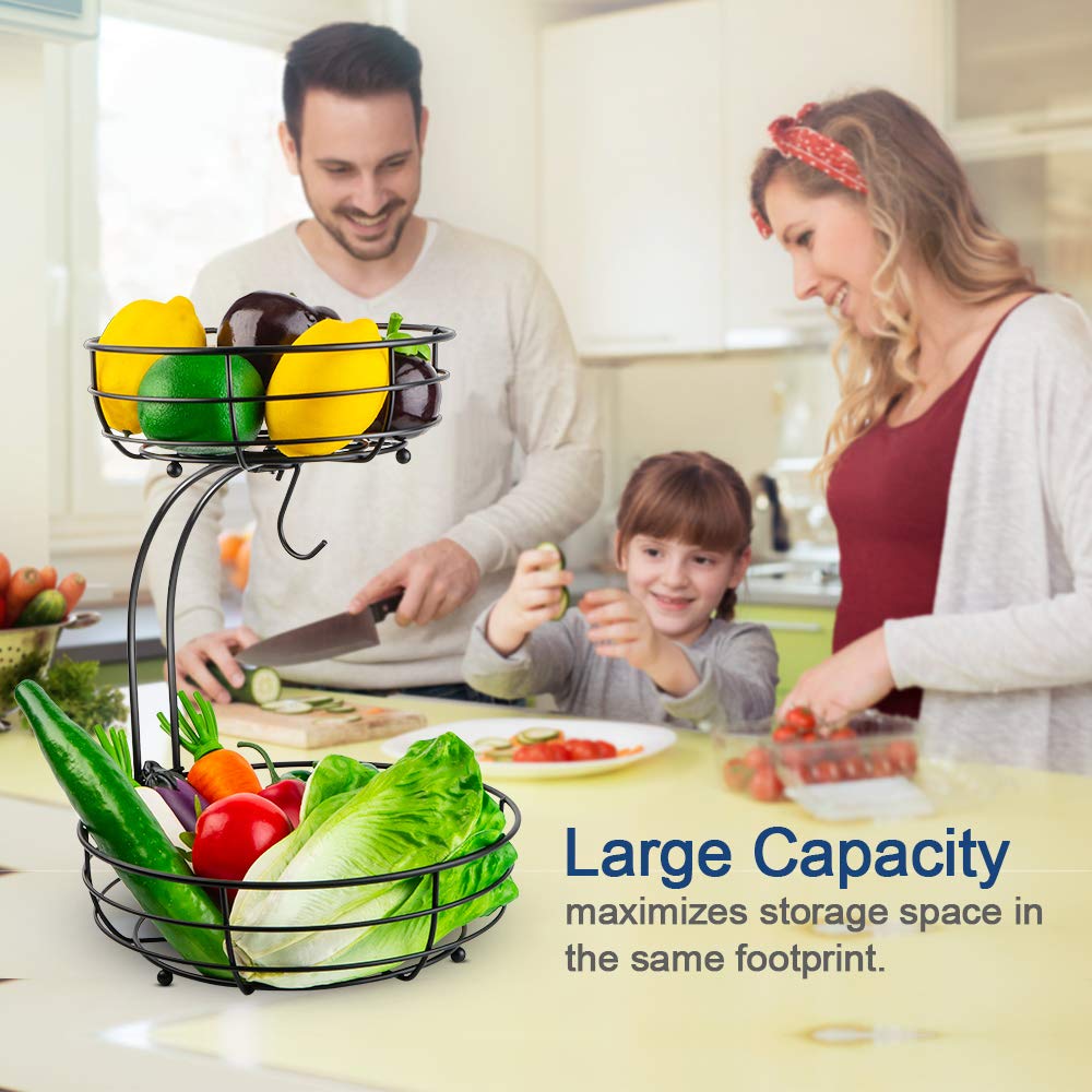 Lower basket detail with ample space for fruits and vegetables
