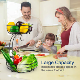 Lower basket detail with ample space for fruits and vegetables