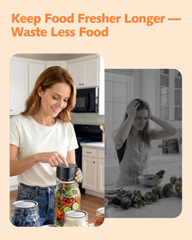 Auletor electric Mason jar vacuum sealer sealing a regular-mouth jar