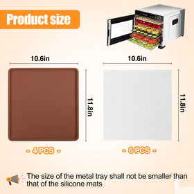 Aulock six-pack mesh dehydrator sheets designed for reusable, non-stick dehydration.