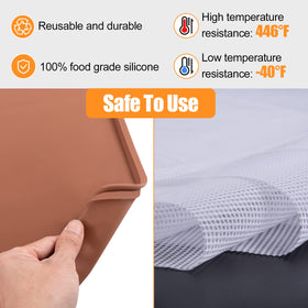 Aulock tray liner edge silicone provides a stable, safe base for drying foods.