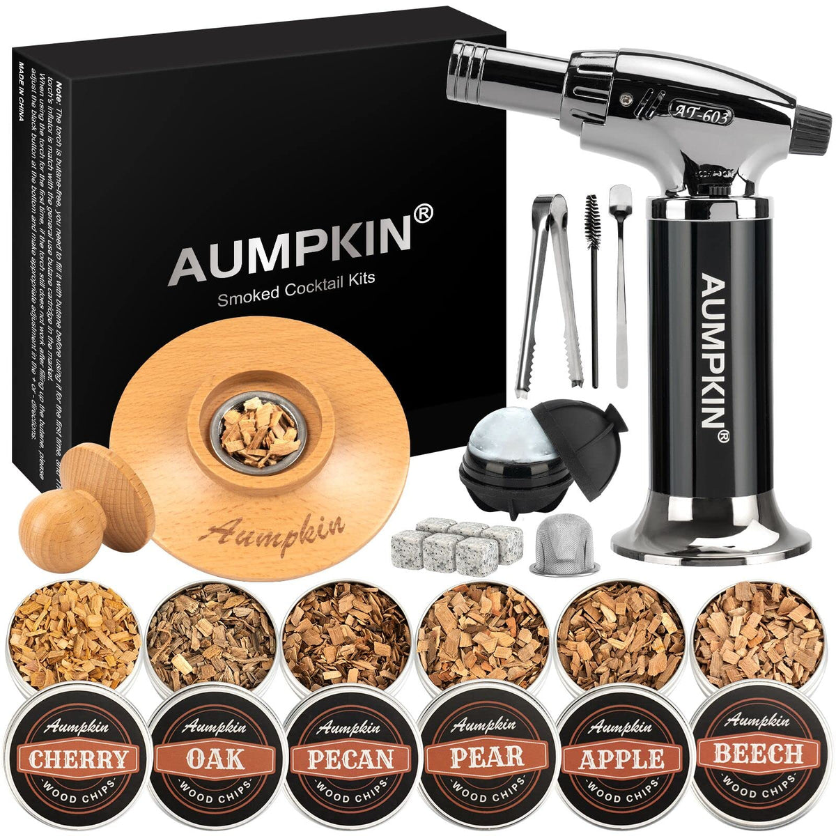 Aumpkin cocktail-smoker-kit-torch enhances aroma for refined cocktails.