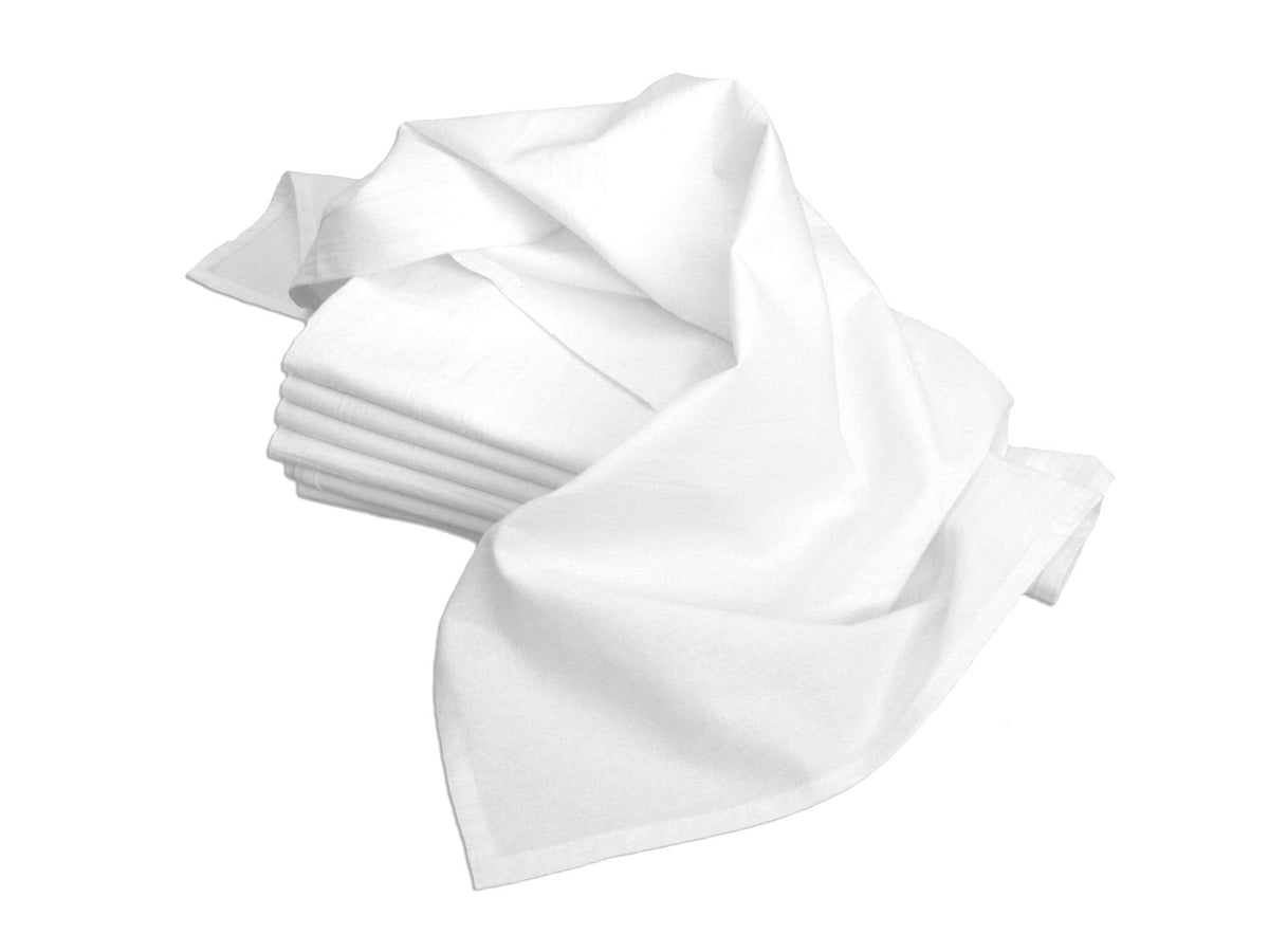 Aunt Martha's flour sack dish towels 18x28 in white, soft cotton for kitchen drying