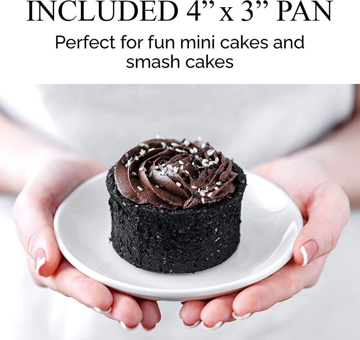 Aunt Shannon's Kitchen straight-side cake pan for clean edges and easy leveling