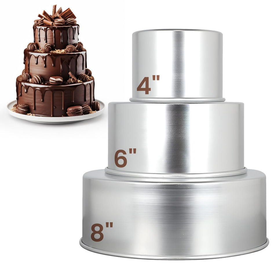 Aunt Shannon's Kitchen tall round cake pan 4-inch for tiered cakes with even heat