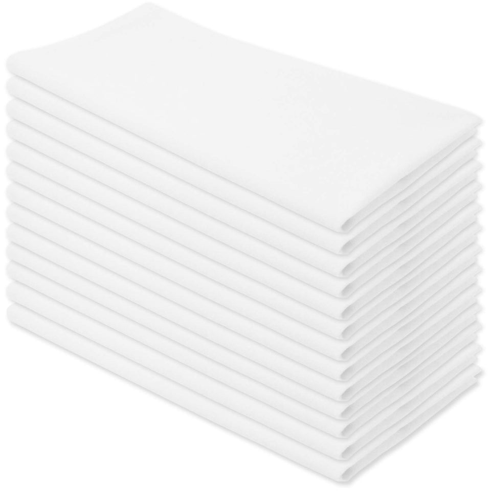 Aunti Em's Kitchen flour sack towels in a 13-pack for quick glassware drying