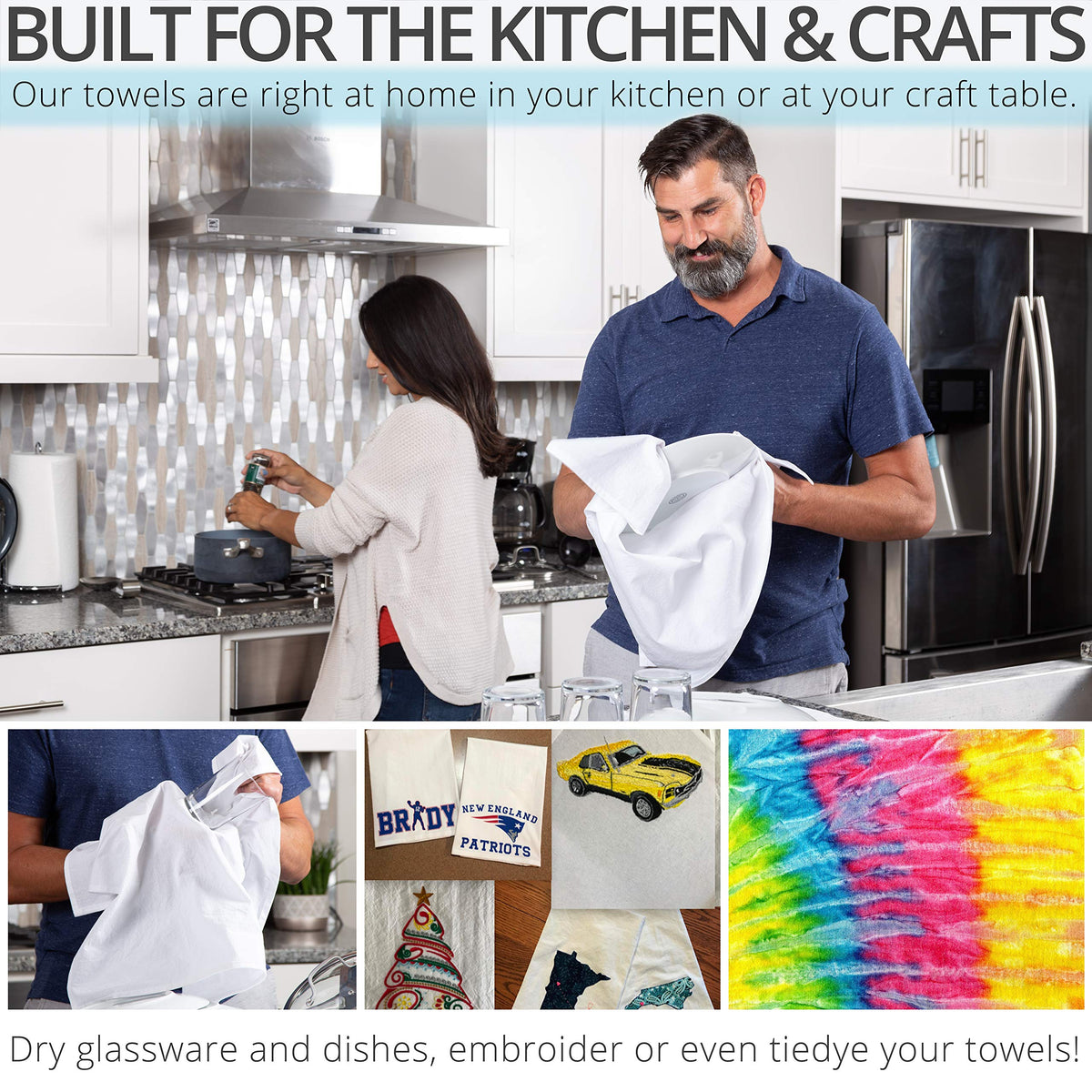Aunti Em's Kitchen natural cotton texture shows soft, sustainable fabric