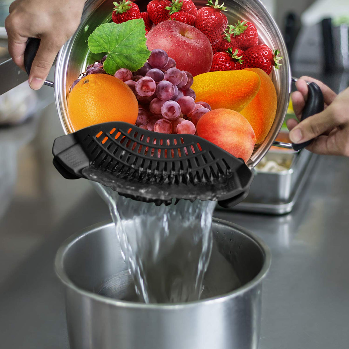 AUOON clip-on strainer with slim profile fits compact cabinets.