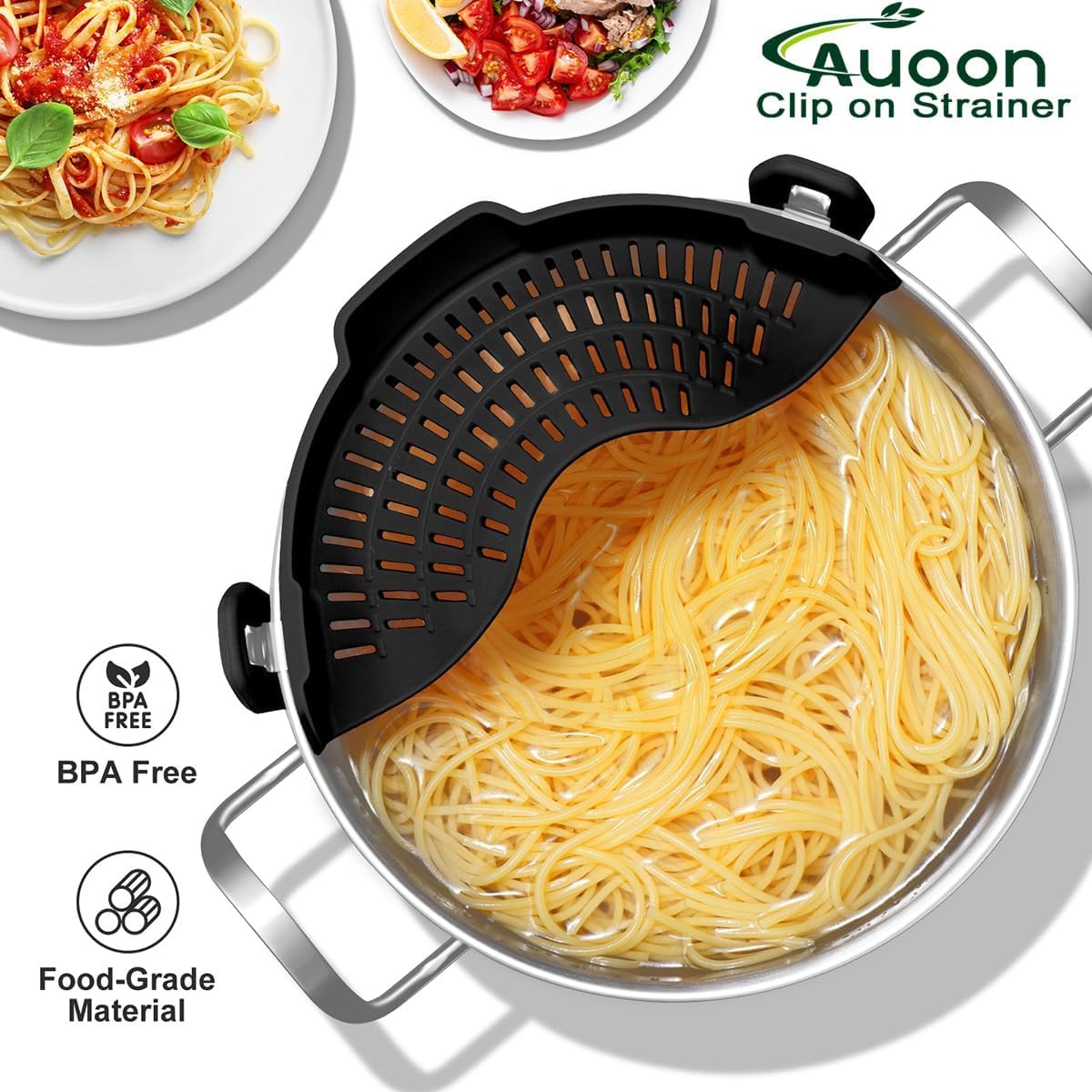 AUOON strainer filters grease from ground beef.