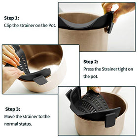 AUOON clip-on strainer silicone material is BPA-free and heat resistant.