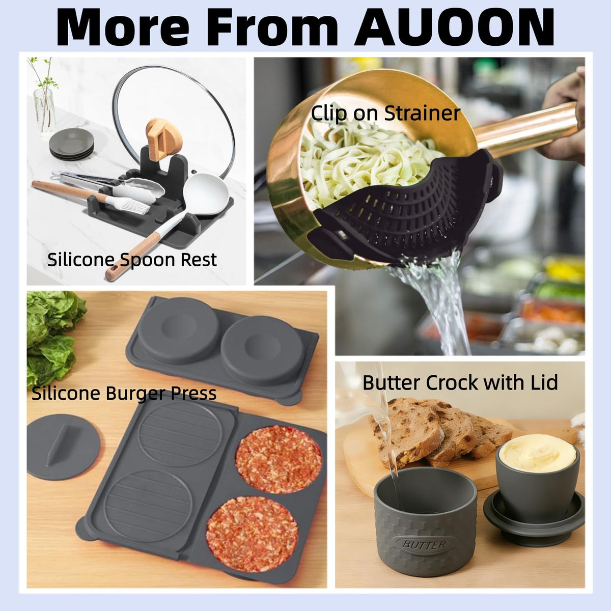 AUOON stylish spoon rest adds a gift-ready touch to any kitchen.