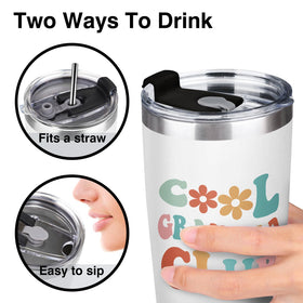 Aurahouse Leak-Proof Lid 20oz Tumbler prevents spills during commutes and errands.