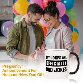 Aurahouse New Dad Mug back view, double sided print visible from any angle