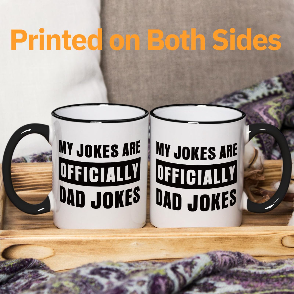 Aurahouse Pregnancy Announcement Mug, humorous reveal idea for dad