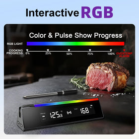 AURASKY CP40 RGB progress light clearly shows doneness stages at a glance