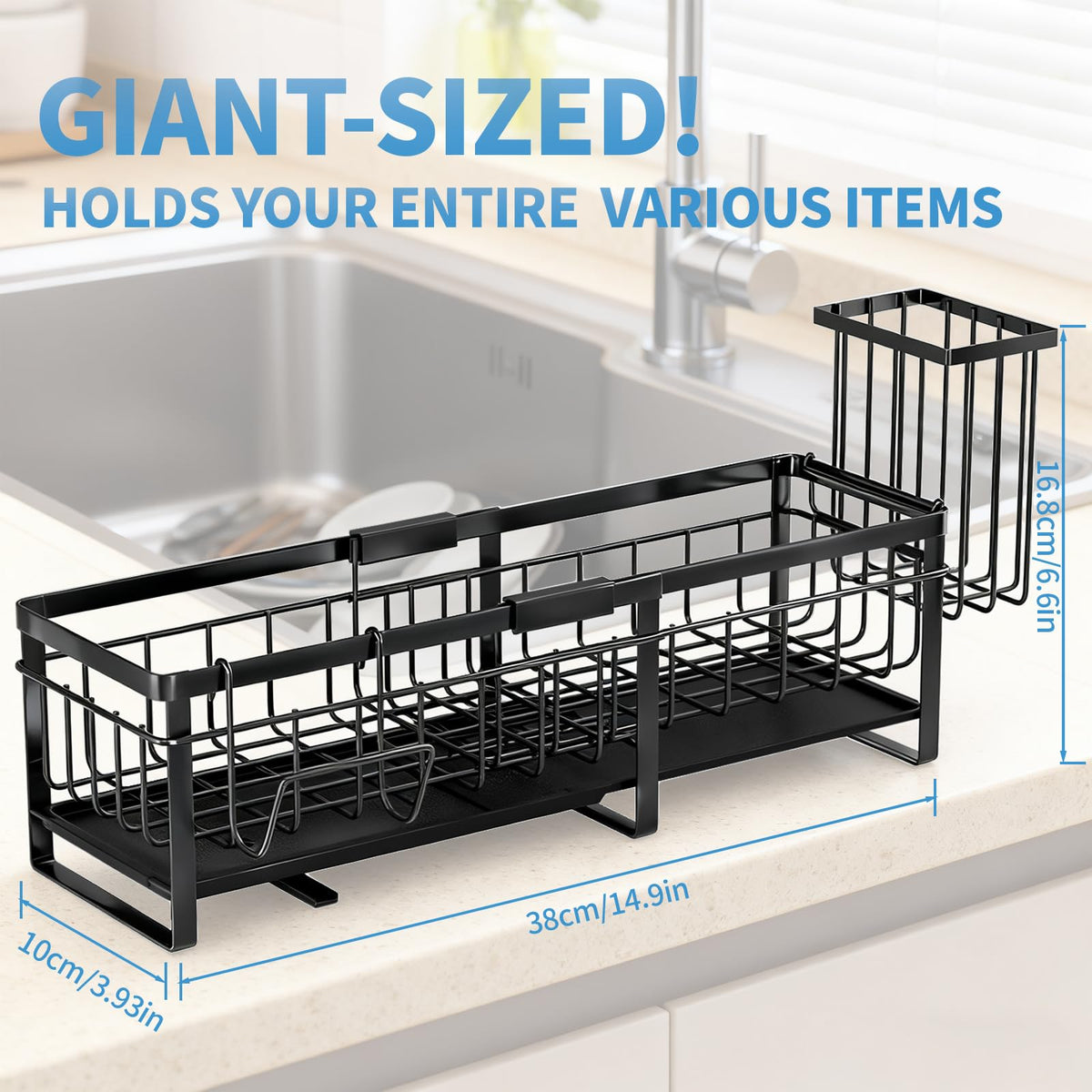 Aurblozen automatic drainage solution with sloped tray keeps countertops dry after use.