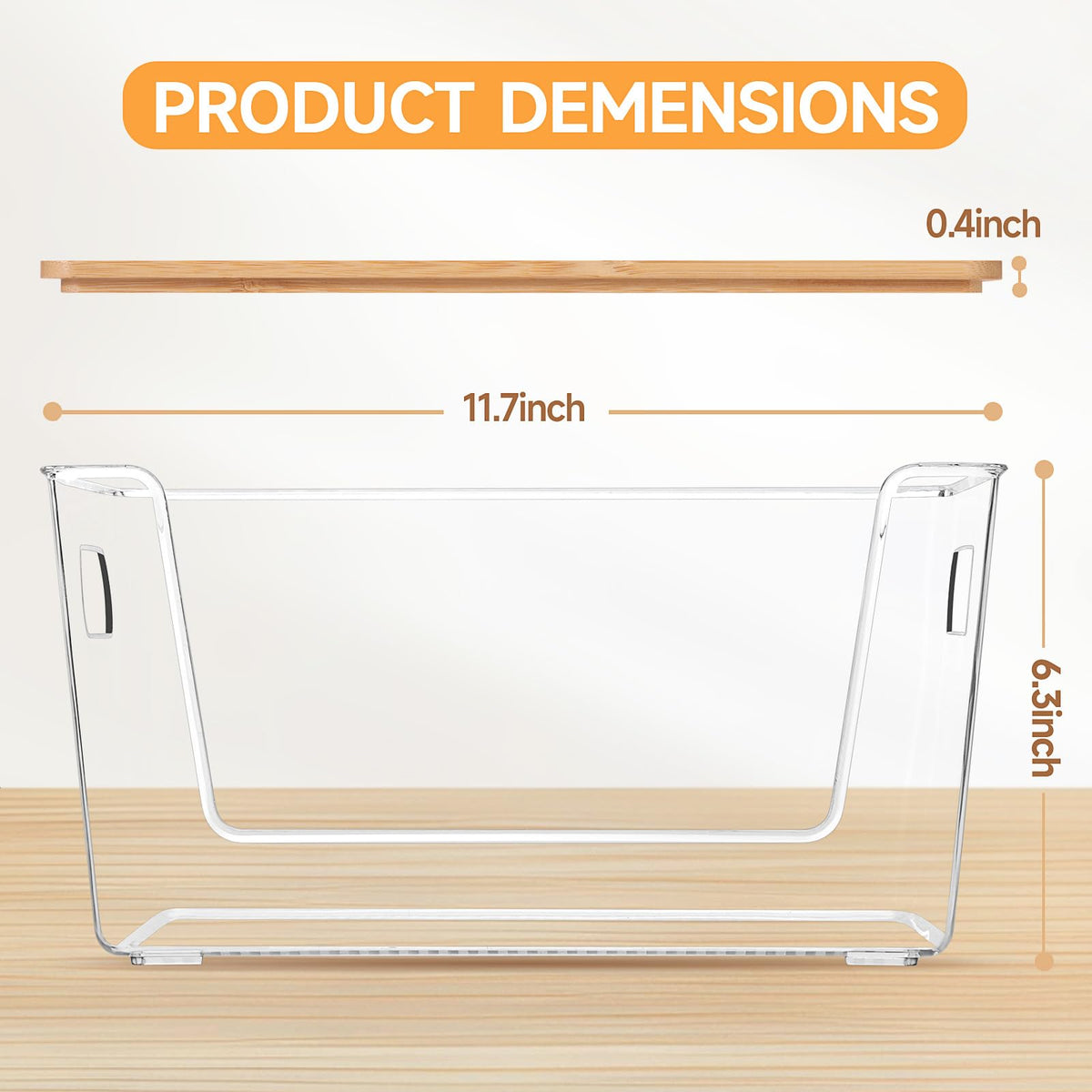 Clear PET material keeps contents visible and easy to clean