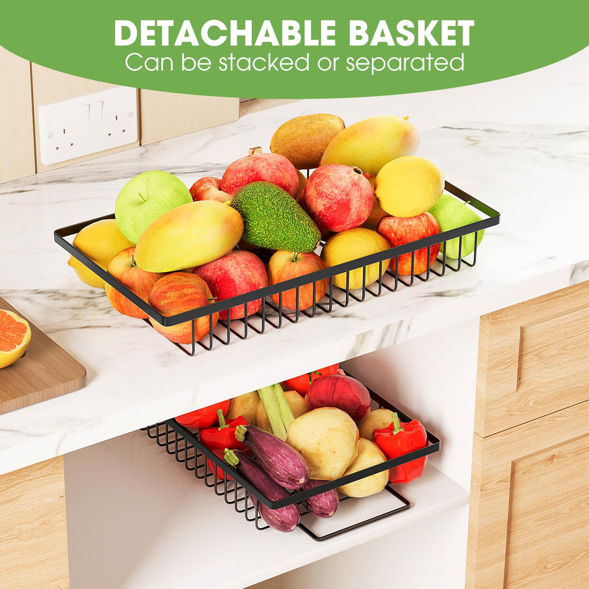 AURIKAR detachable tiers for flexible organization and easy cleaning.