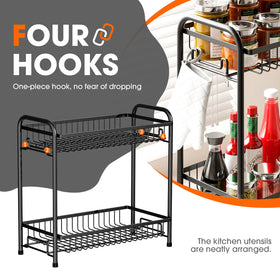 AURIKAR countertop display of spices with compact two-tier design.