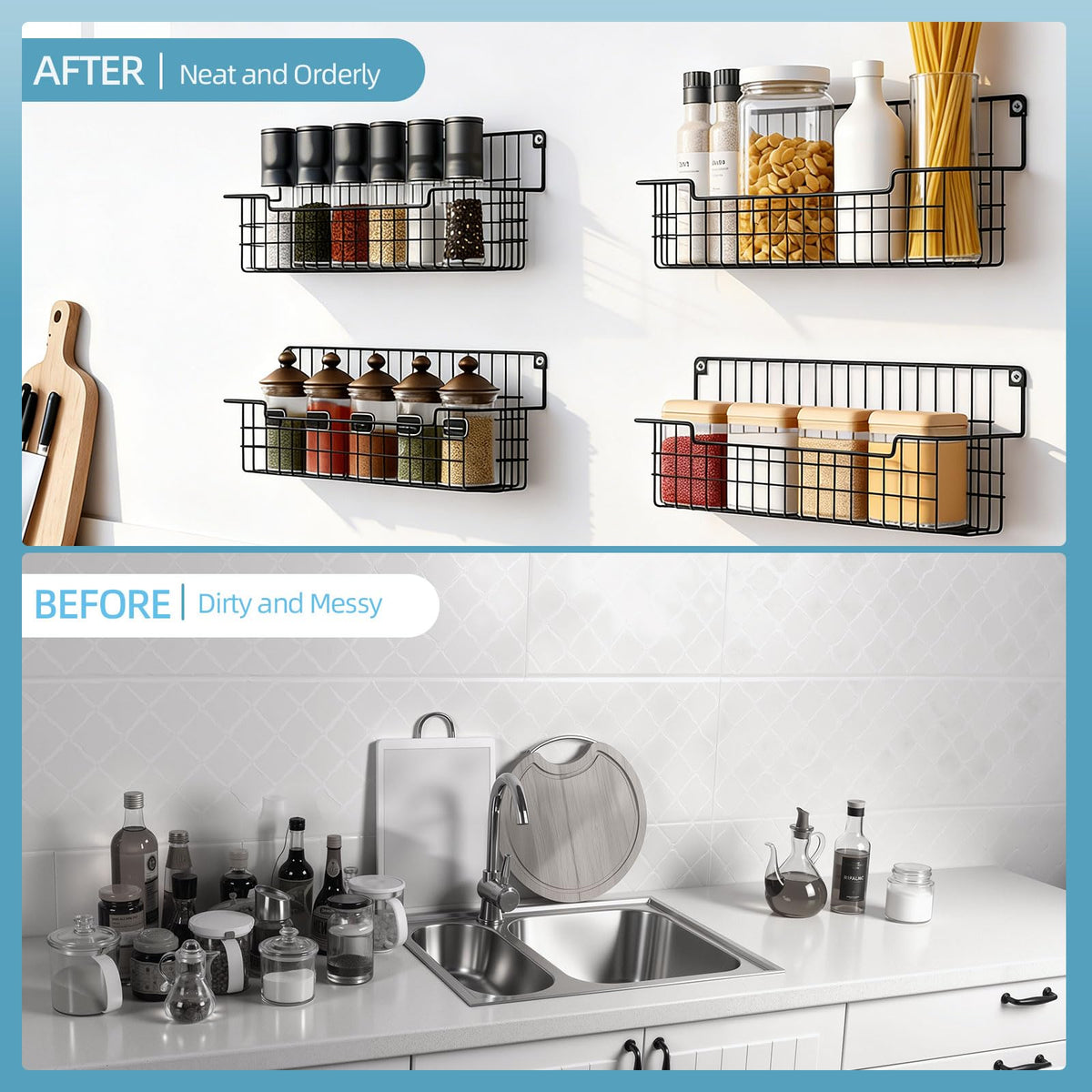 Each AURIKAR tier holds eight 6oz jars for easy access.