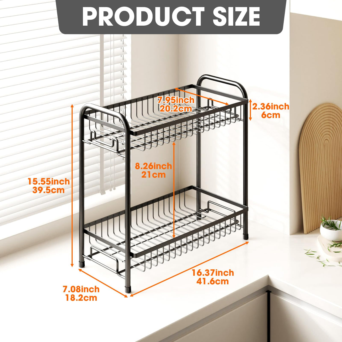 AURIKAR rack shows durable metal construction for long-lasting use.