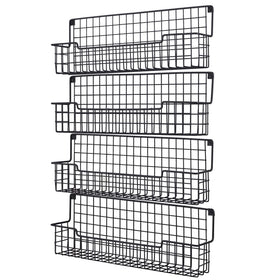 AURIKAR Spice Rack wall mount with four tiers for organized kitchen storage.
