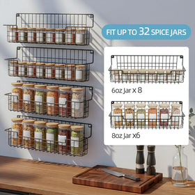Quick installation of the AURIKAR wall-mounted spice rack with included hardware.