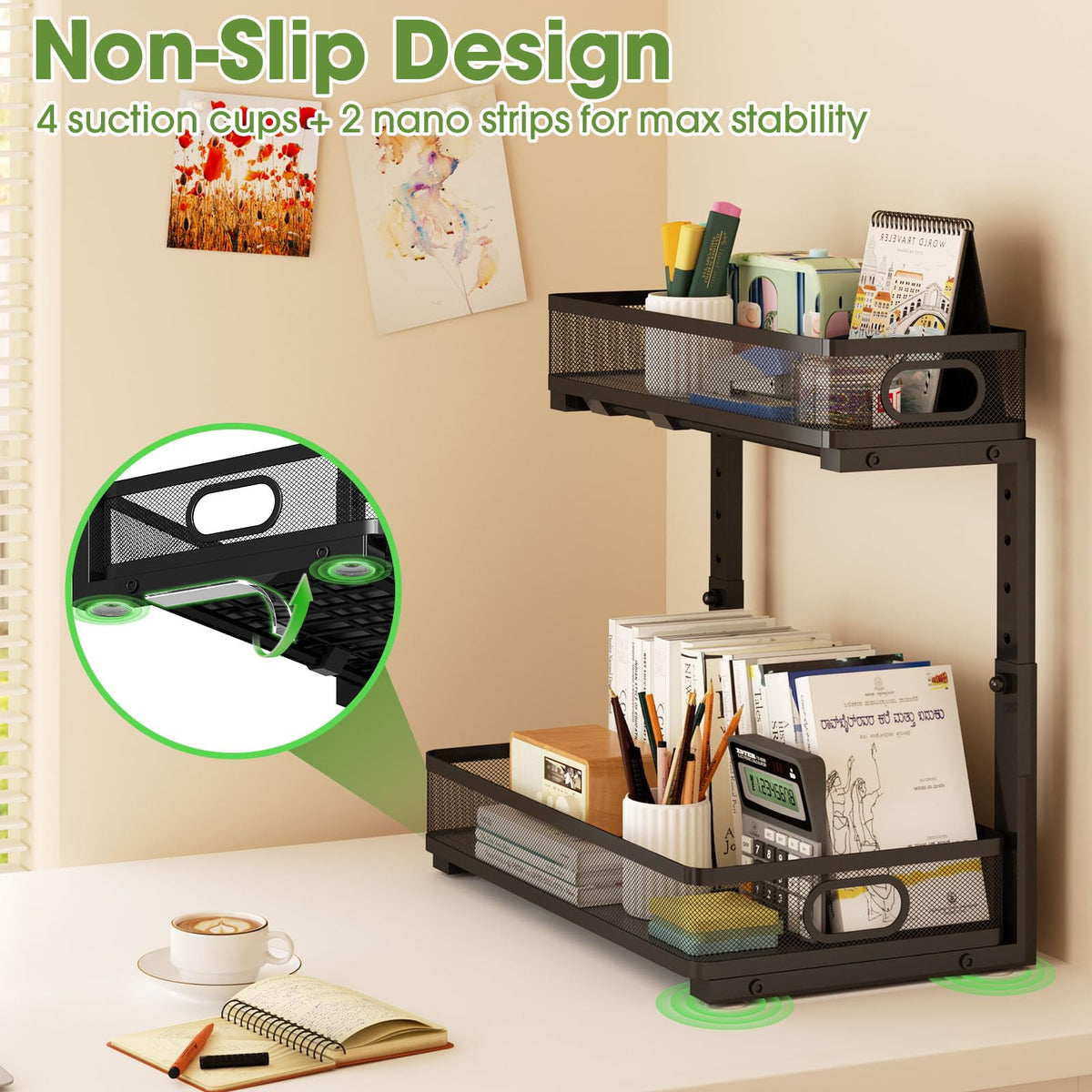 Versatile storage suited for kitchen, bathroom, laundry, and more