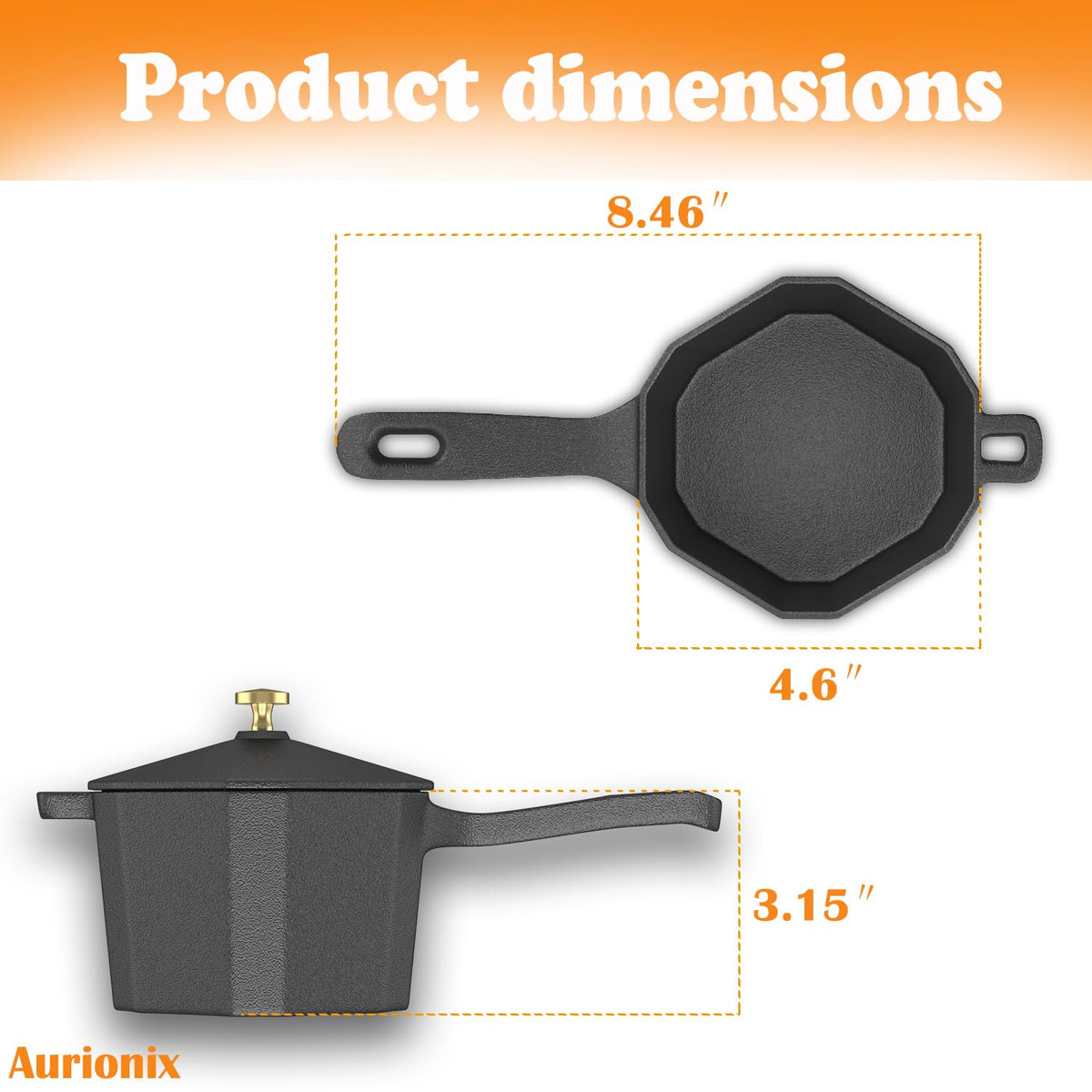 Aurionix butter-melting cast iron pot delivering even heat for silky sauces