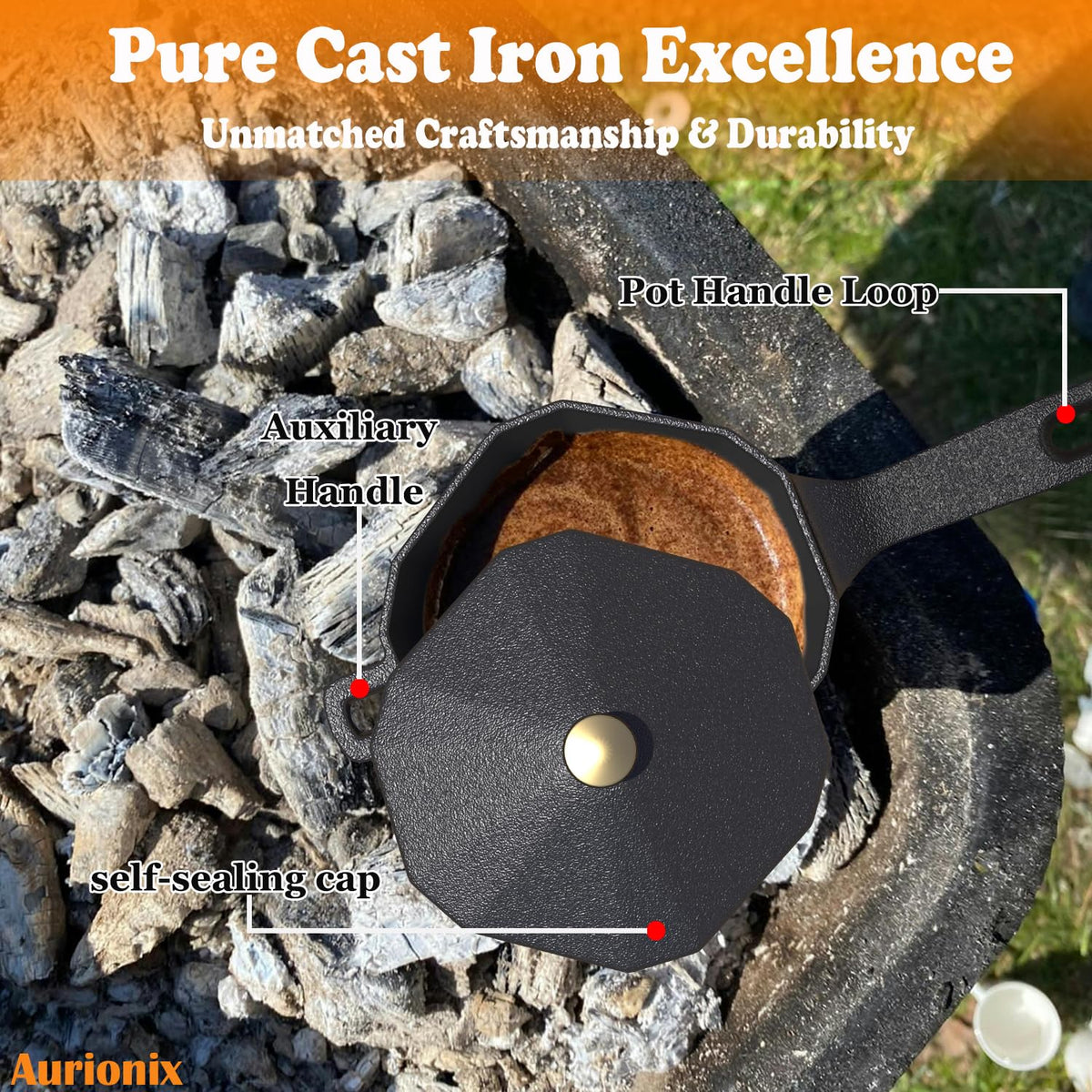 Aurionix heat-resistant gloves protect hands during grilling and camping