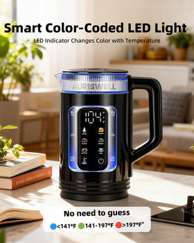 AURISWELL BPA-free glass interior with stainless base preserves pure taste