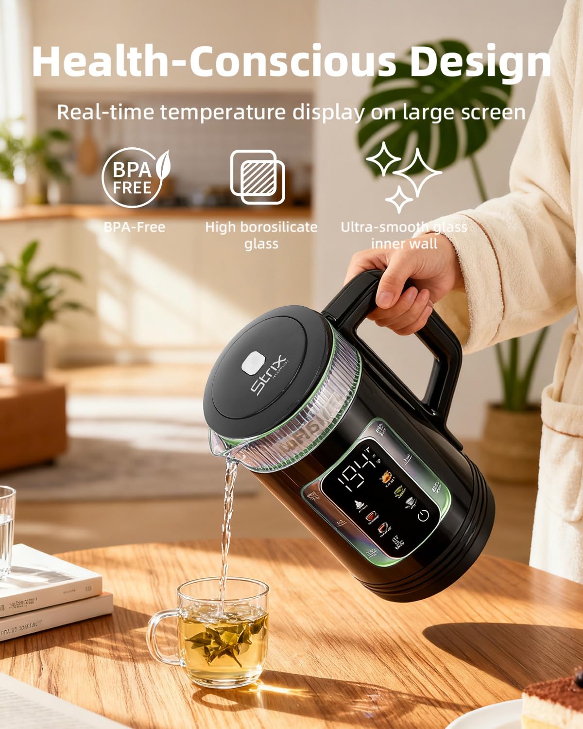 AURISWELL cool-touch double-wall design stays safe to touch