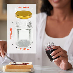 AuroTrends transparent 3oz honey jar shows contents clearly