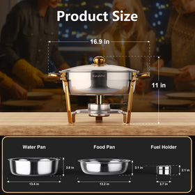 AurumPot fuel trays and basins support safe warming during service